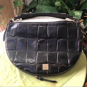 Vintage D&B Brown Mahogany Leather Hobo Bag